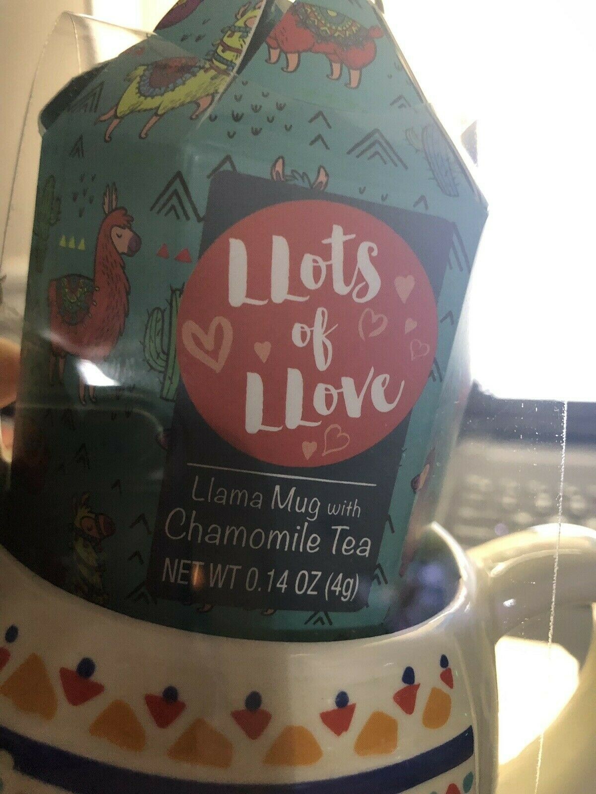 LLAMA Mug & CHAMOMILE Tea Set  LLOTS OF LLOVE - NEW