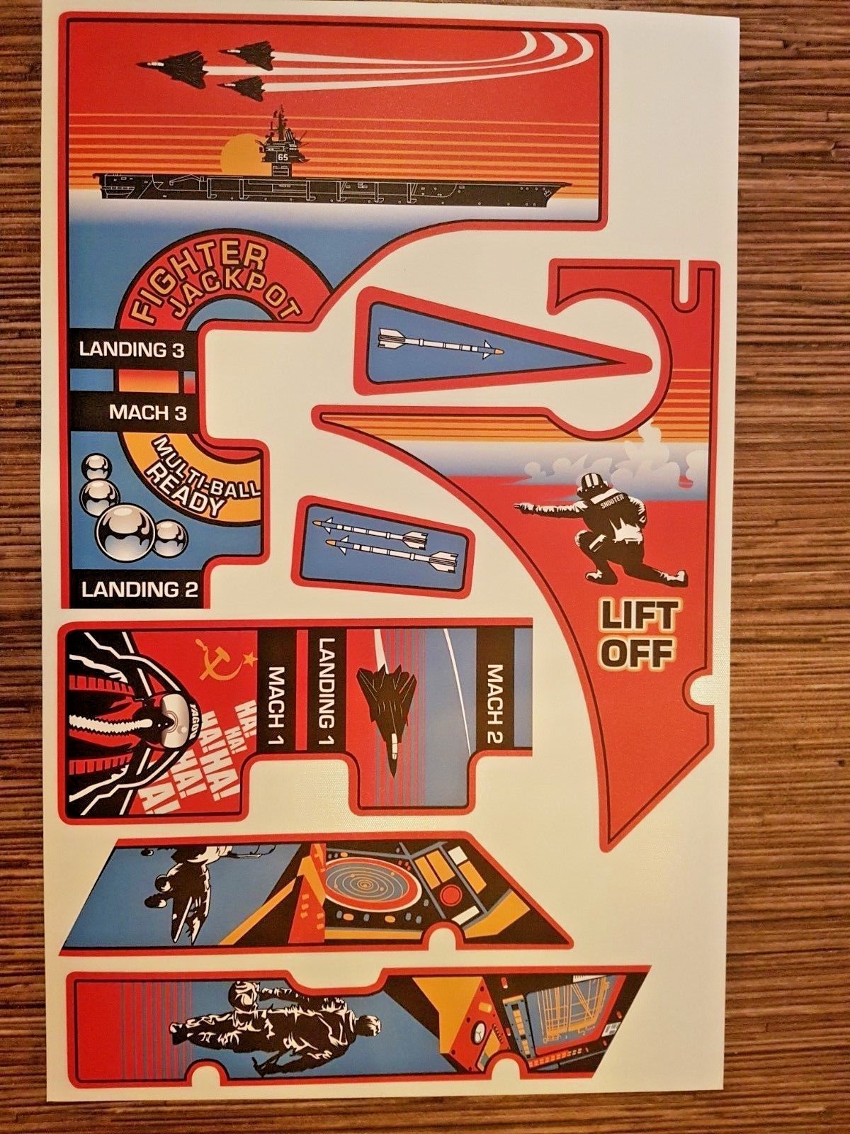 Williams F-14 Tomcat Pinball Decals Mod - Yagov and Lift Off Stickers set