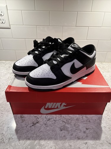 Size 9.5 - Nike Dunk Low Black White | eBay