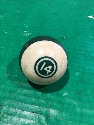 VTG Replacement Billiard Pool Ball 2 1/4'' Diameter Number 14 Stripe Green (B)