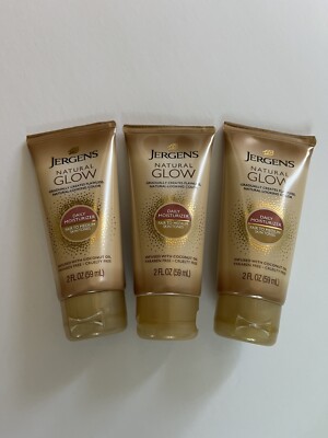 3 Pack- Jergens Natural Glow Daily Moisturizer, Fair To Medium, 2 oz