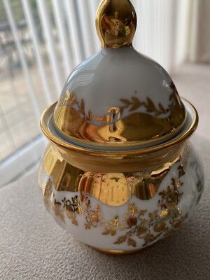 New Kleiber Trinket Box 24 Carat Gold With Lid 