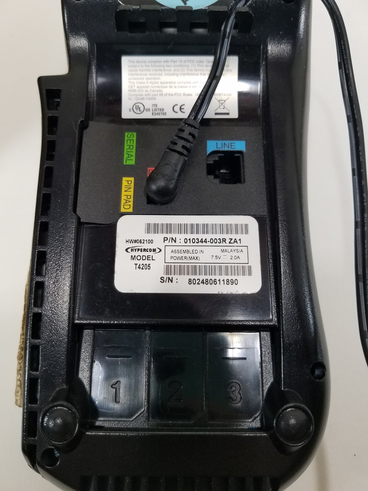 Hypercom Model T4205 Credit Card Process Machine