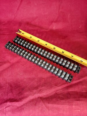 2X 20 Gang Circuit Terminal Strip 8'' 76-30 amp 12 volt