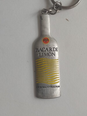 Vintage Bacardi Limon Original Citrus Rum Alcohol Keychain Keyring