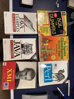 2 Java in a Nutshell + XML + Perl + SQL + Server Softcover Text Lot