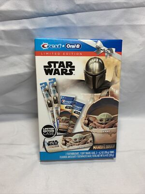 Limited Edition Star Wars Mandalorian Baby Yoda Crest Oral B Care Gift Pack R2