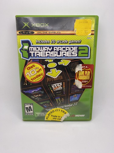 Midway Arcade Treasures 2 (Microsoft Xbox, 2004) Clean