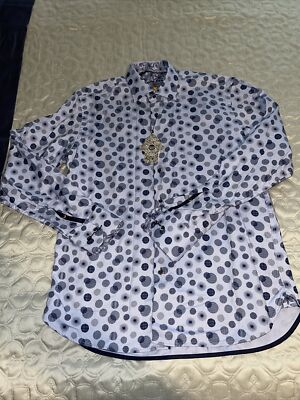 VISCONTI BLACK Long Sleeve Shirt Size M NWT