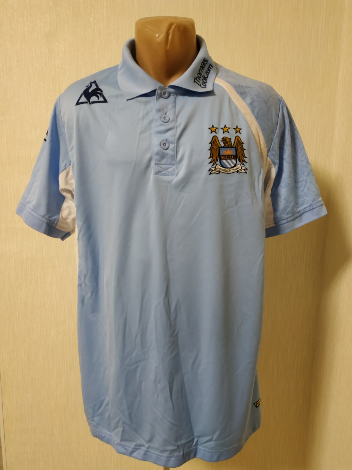 Manchester City football jersey polo shirt Le Coq Sportif Manchester City football jersey polo shirt Le Coq Sportif