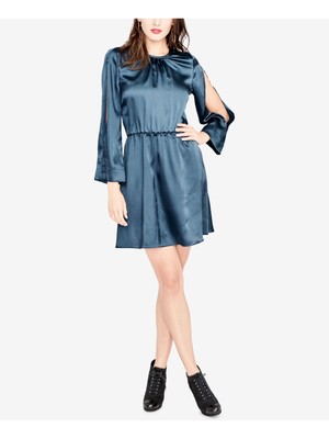 

RACHEL ROY Женское темно-бирюзовое платье с расклешенным вырезом выше колена и расклешенным воротником, Teal