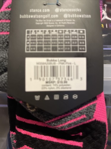 Stance x Bubba Watson Golf Socks 'Bubba Long' | Size L | Quarter Height | NWT