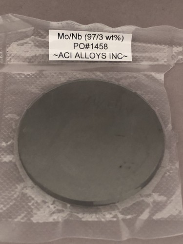 Molybdenum Niobium (MoNb) 97/3 wt% Pure, 3