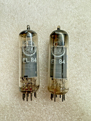 1958 Siemens EL84 6BQ5 Output Tubes Pair Valvo KM3 KM3