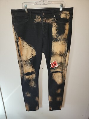 NWOT Ksubi Distressed Rose Button Fly Jeans - Men's 38W x 34L - SHARP!