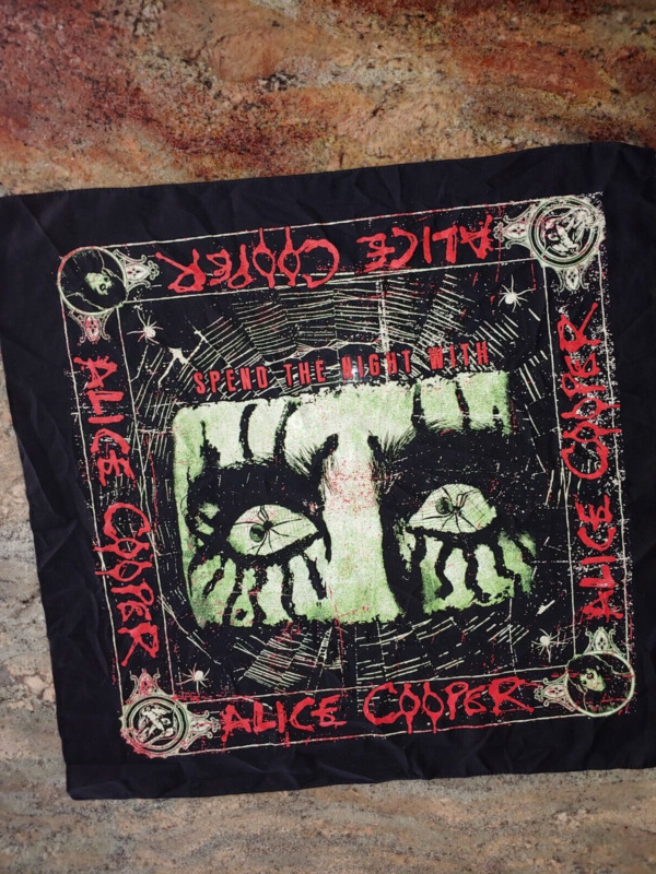 Alice Cooper Tour Bandana Spend The Night With 21x22"
