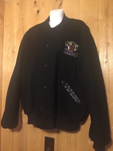 Vintage Minnesota Moose IHL Hockey Jacket Coat Defunct Rare Delong Size XXL