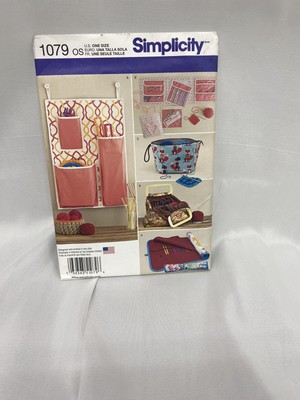 Simplicity Easy-to-Sew Pattern 1079 Bags Wall Pockets