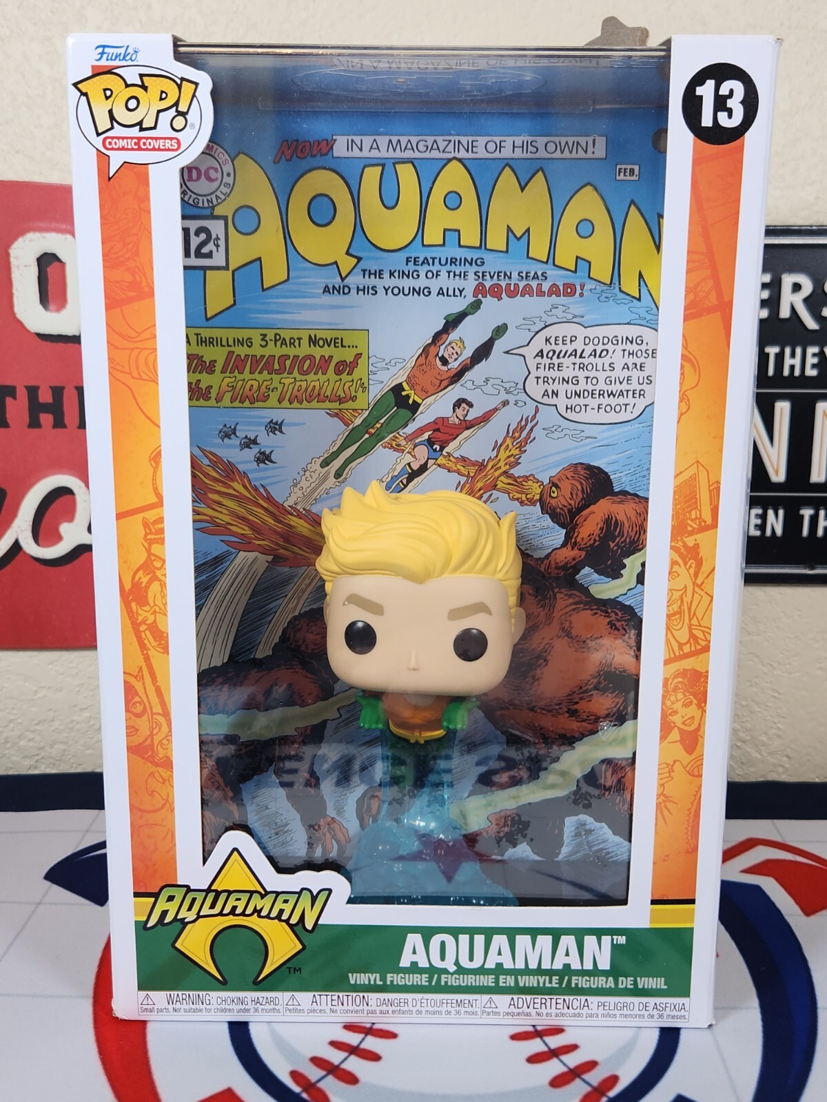 Funko pop! コミックカバー アクアマン フィギュア 13 Funko Pop! Comic Cover - DC Aquaman #13 Vinyl Figure | eBay