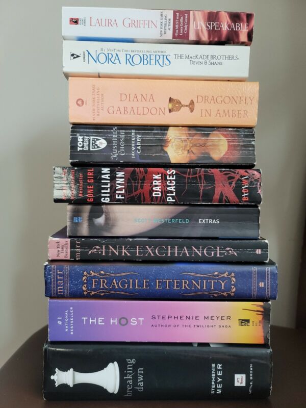 Young Adult Book Lot Dragonfly In Amber Ink Exchange Breaking Dawn The Host 10x