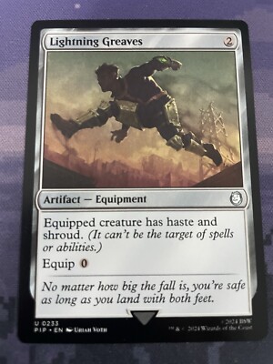 MTG 1x Lightning Greaves Fallout Commander PIP U Magic Uncommon Universes Beyond