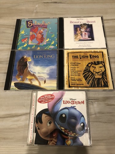 Disney 5 CD LOT SEBASTIAN RARE Lion King LILO & STITCH Beauty And