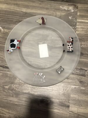 Design by DARTINGTON Funny Farm Holiday Frosted Platter - Made in France
