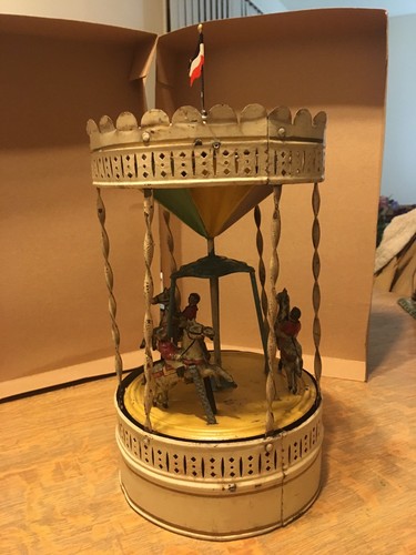 Prewar Bing GBN Wind Up Carousel Made in Germany