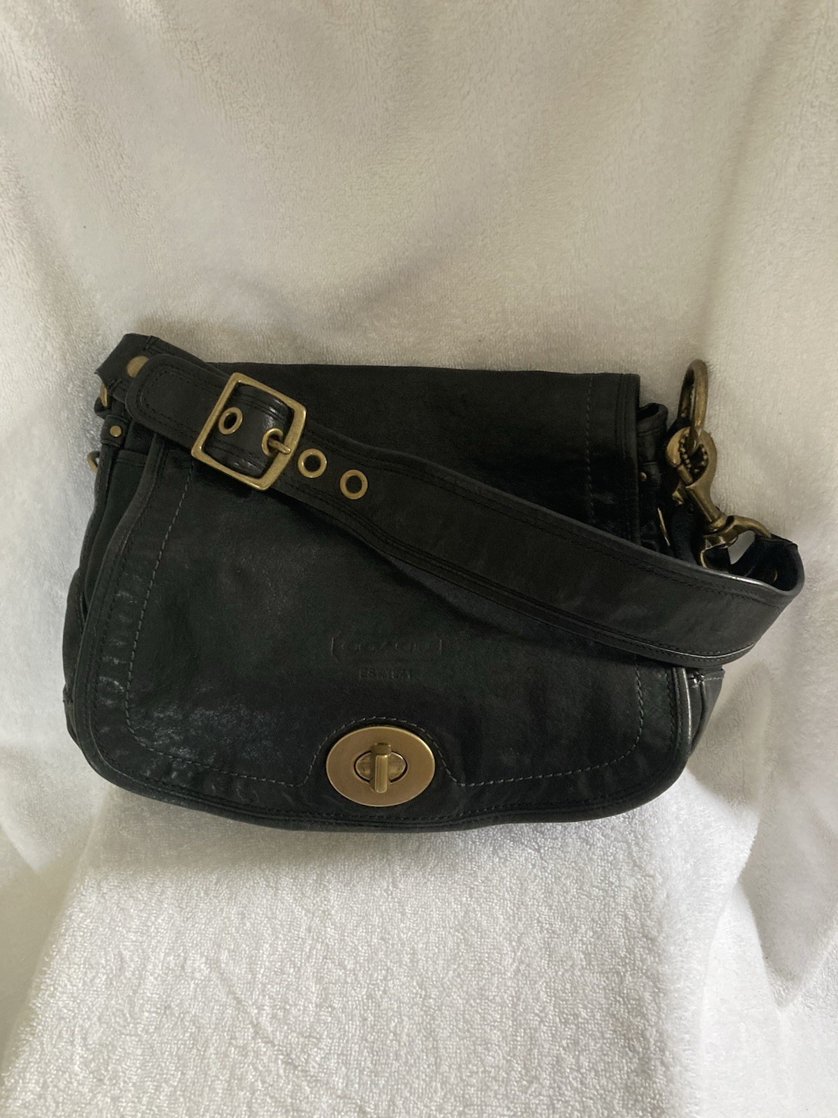 COACH コーチ Legacy レガシー 65th No.165 Coach 65th Anniversary Legacy Satchel Handbag Black Leather