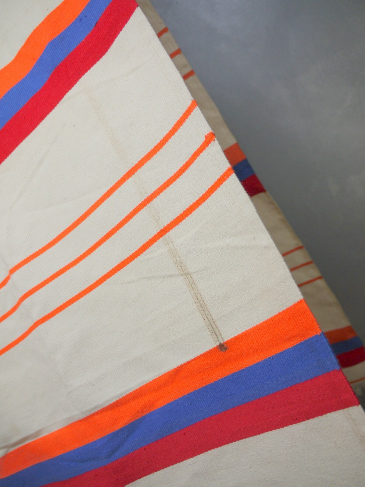 Mid Century COTTON Hand Loomed HABITAT Conran ERA Rug Blanket Weaving 41x73 A