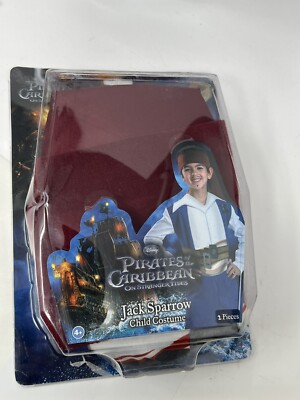 Disney Pirates of the Caribbean Jack Sparrow Costume Dress Up Kids Small 4-6
