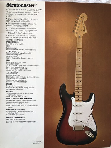 Fender Catalog 1972