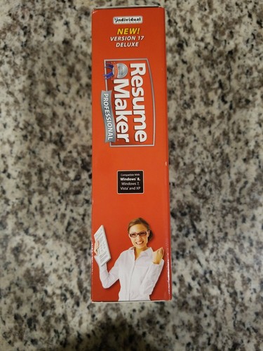 Individual Software ResumeMaker Professional Version Deluxe 17 **New**
