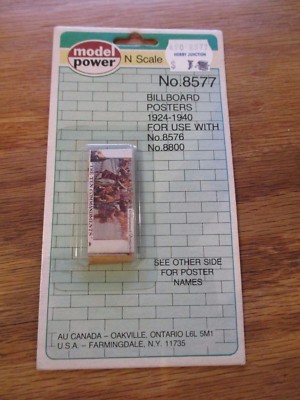 Model Power 8577 N Scale Billboard Posters 1924-1940 Shows(See Below) Free ship!