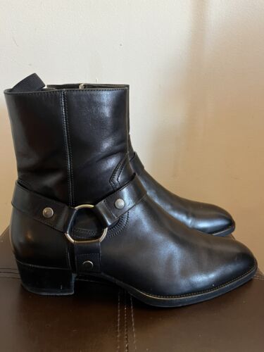 Saint Laurent Wyatt Harness Boots in Leather Black US 7.5 Saint Laurent Wyatt Harness Boots in Leather Black US 7.5