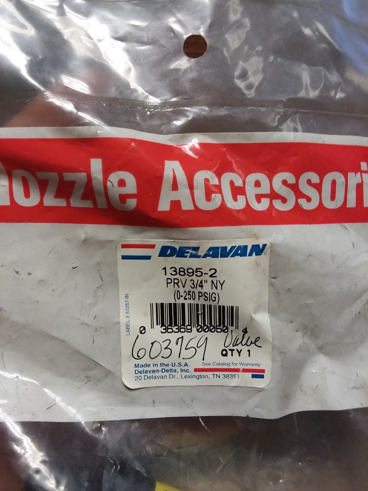 Delavan pressure regulator # 13895-2 3/4