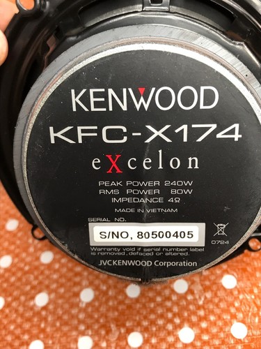 3 Kenwood KFC-X174 Excelon Flush Mount Speakers 6.5