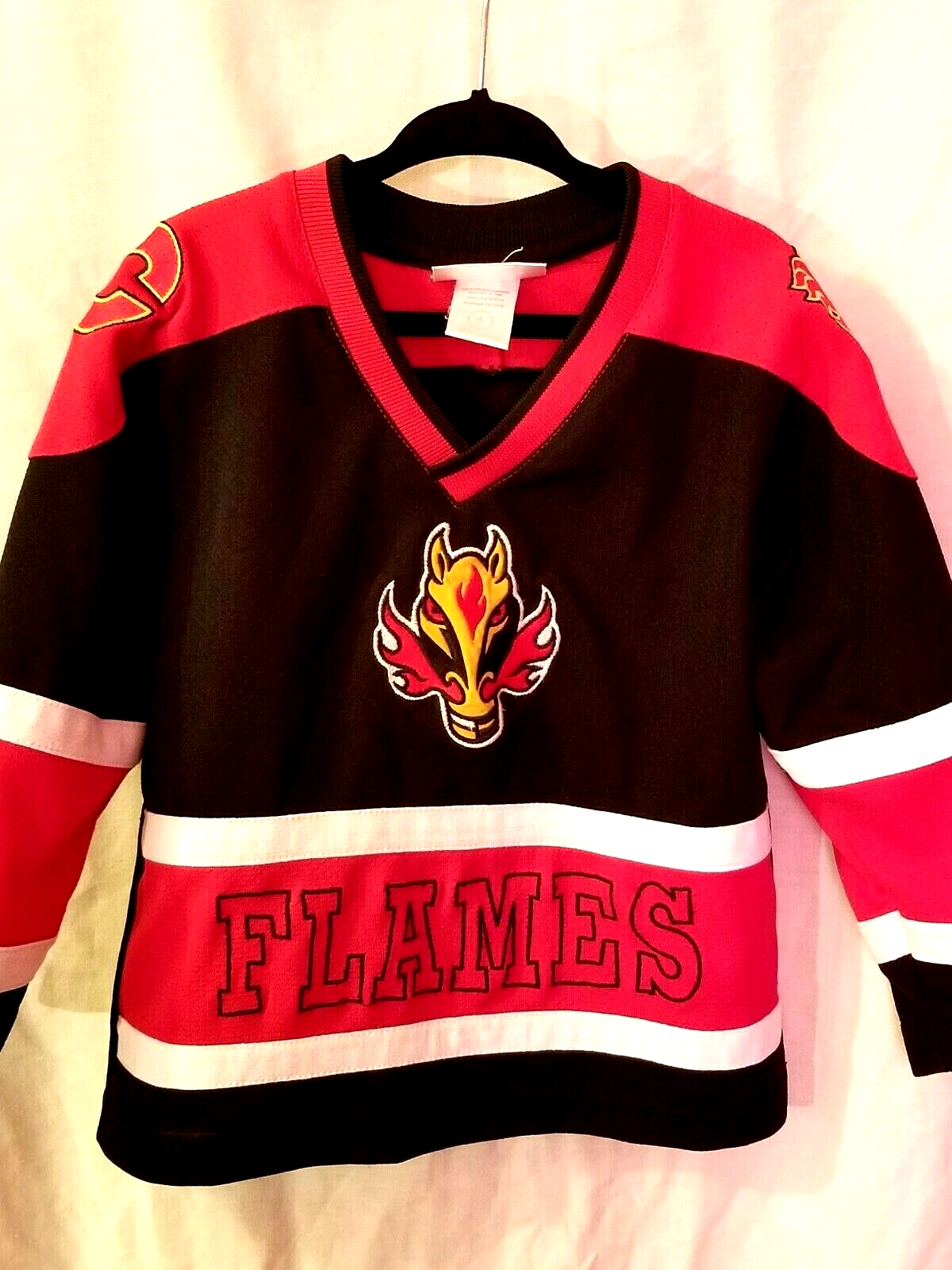 CCM - 【CCM】NHL Calgary Flames ホッケーゲームシャツA-3514 NHL Calgary Flames Alternate Logo Children's Hockey Jersey