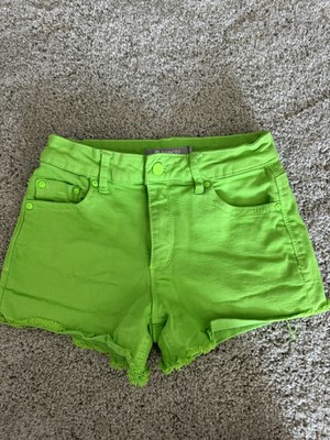 Tractr Girls Jean Shorts Lime Green 8 VGUC Cutoff