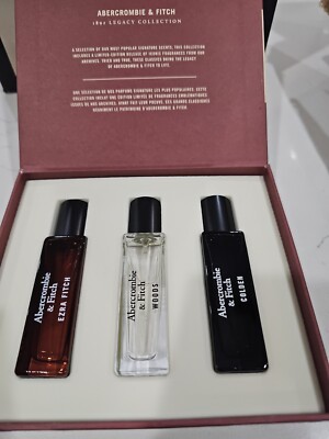 Abercrombie & Fitch 1892 Legacy 3 Cologne Collection Ezra Fitch Colden Woods HTF