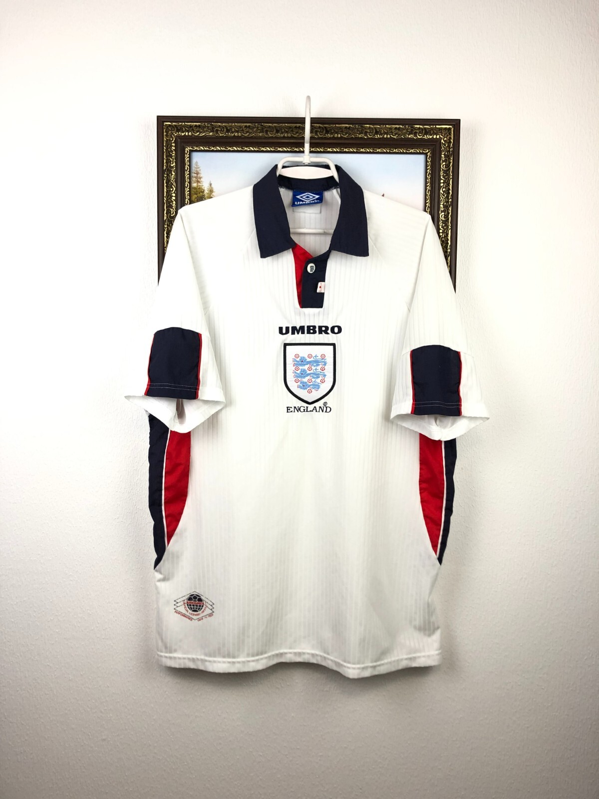 England Home football shirt 1997 Soccer Umbro Jersey Mens