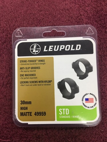 NEW LEUPOLD Standard Rings 30MM High Matte Finish 49959