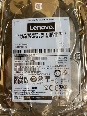 Lenovo 300GB 10K SAS 12Gb/s 2.5'' Hard Drive ST300MM0058 SHD7A23232