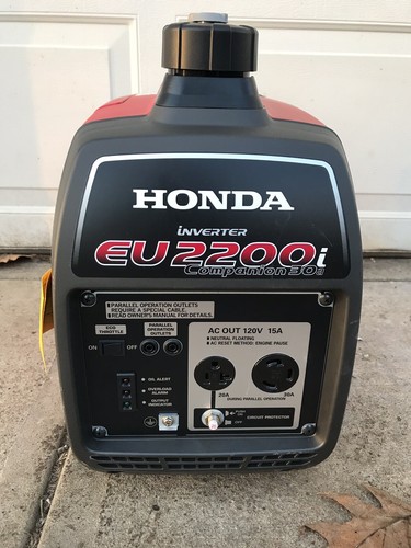 NEW HONDA Generator / Inverter EU2200i Companion QUIET 2200 watts / 30 Amp