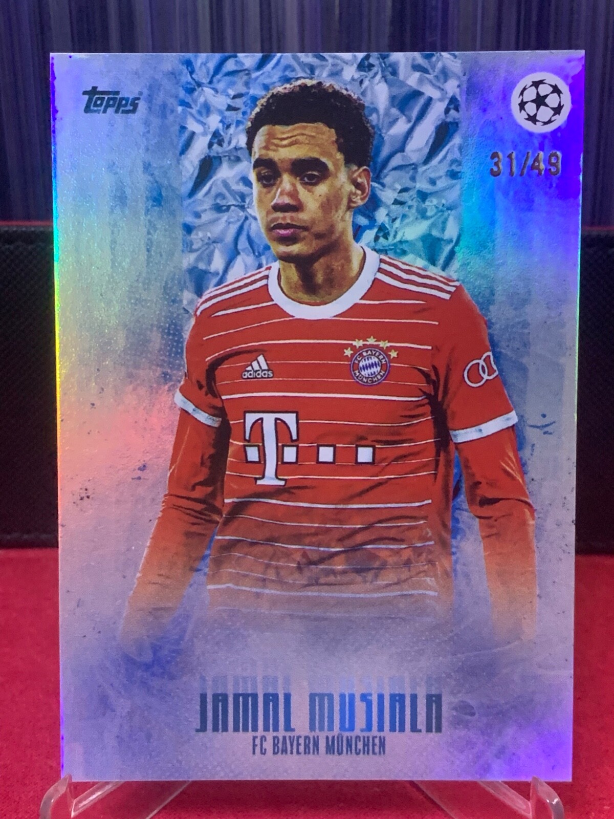 RC Topps Finest Jamal Musiala 99枚限定 カード 2022-23 Topps Finest UCL Bayern Munich Jamal Musiala Rose