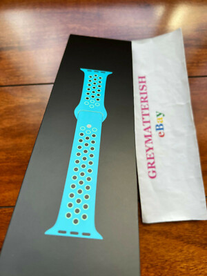 S/M~M/L NIKE 42/44/45/49/Ultra *CHLORINE BLUE/GREEN GLOW'' Apple Watch sport band