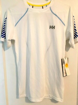 $50 Mens Cycling Pace Jersey Helly Hansen NWT Size S White Bike S/S Lifa Shirt