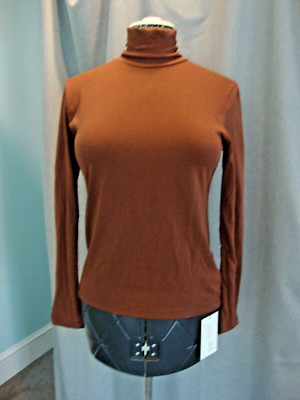 URAGO Women's Turtleneck Top, Size Small.  Carmel Color