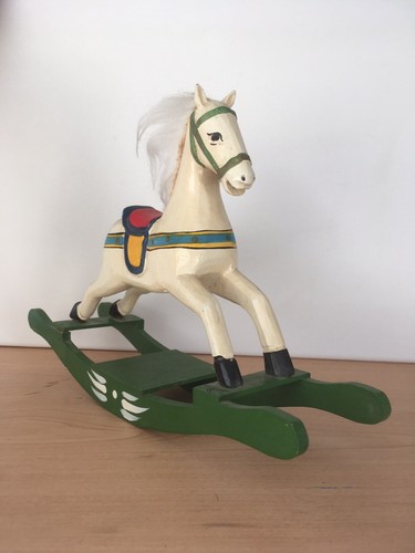 Vintage Wooden Rocking Horse
