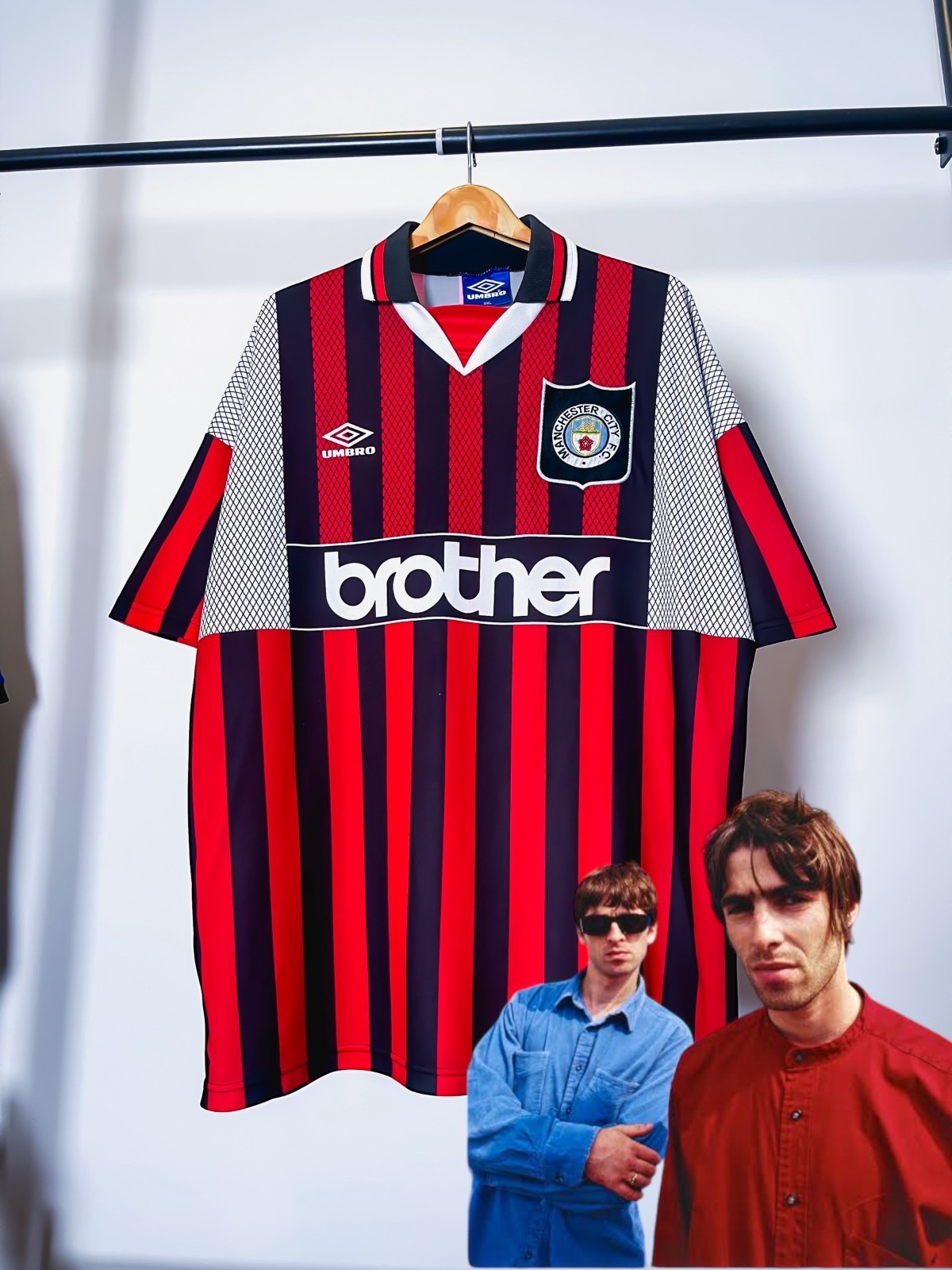 Manchester City 1994 away Oasis Brother 🎸Size XXL | eBay